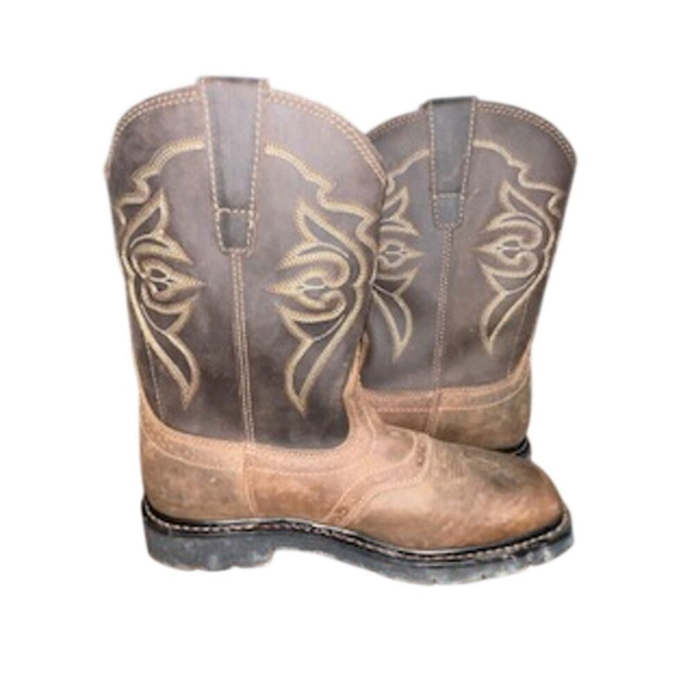 Lincoln Outfitters Mens L9C12 Square Soft Toe Western Work Boots Size 10.5M - Picture 8 of 11